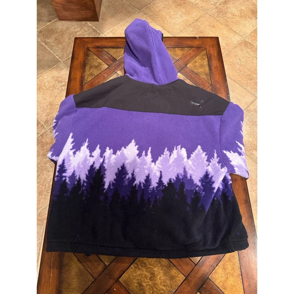 Puma Palace Palaska Fleece 1/4 Zip Jacket Purple Size XL‎